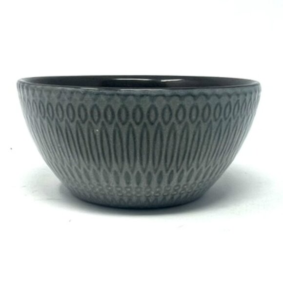 Mikasa Broadway – Gray Aqua/Brown Embossed 6”‎ Soup Cereal Bowl - Picture 5 of 7